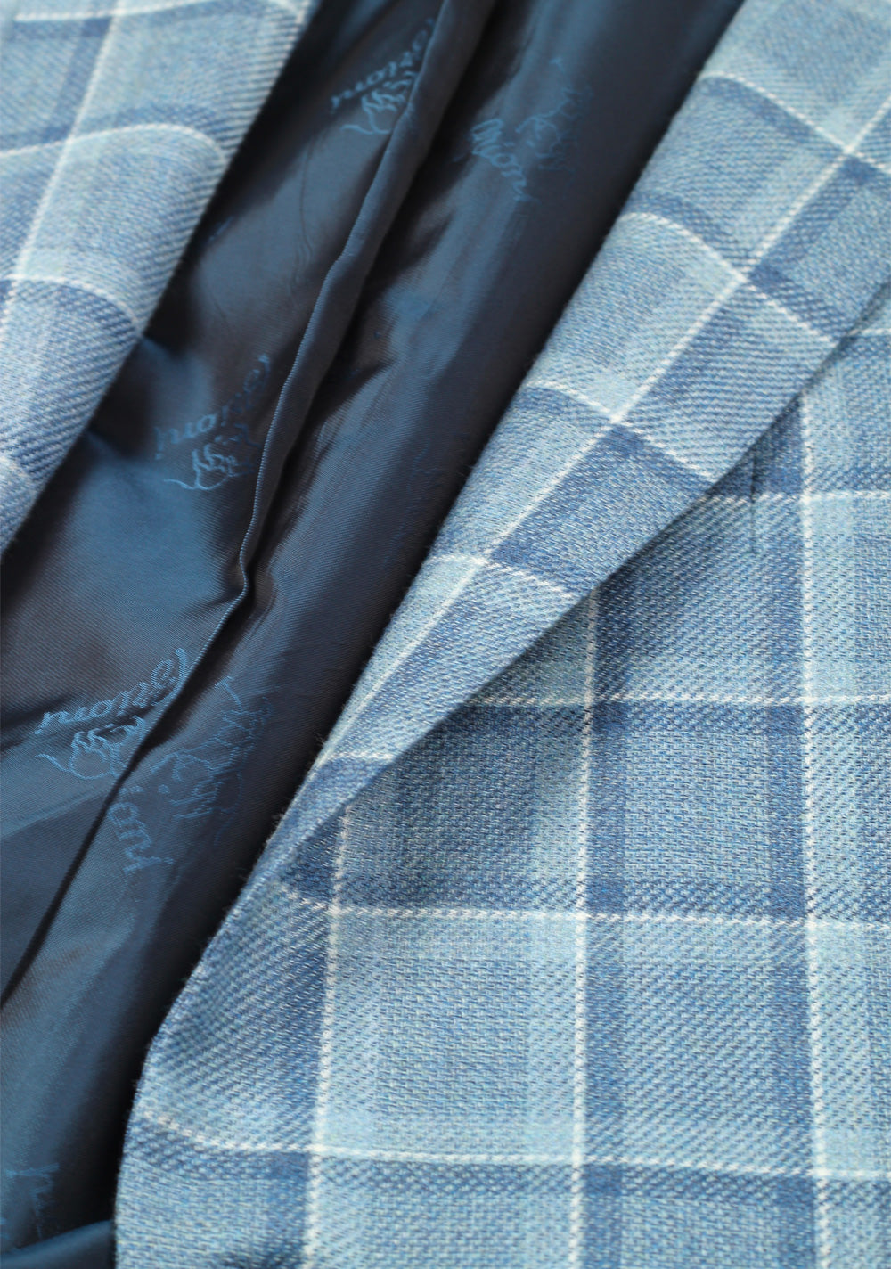 Brioni Colosseo Checked Blue Sport Coat Size 54 / 44R U.S. In Wool Silk