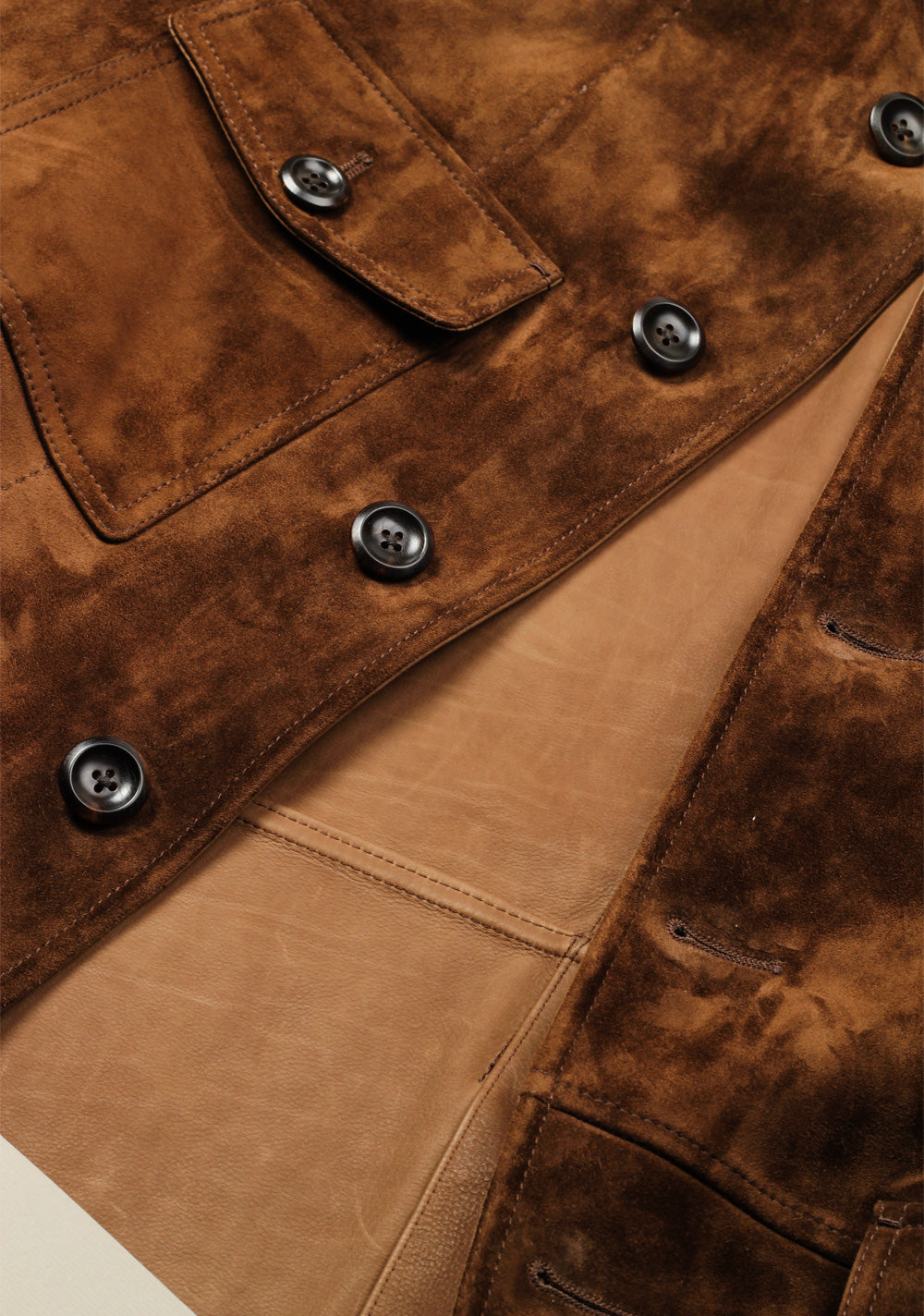 TOM FORD Military Leather Suede Jacket Coat Size 50 / 40R U.S. Outerwear