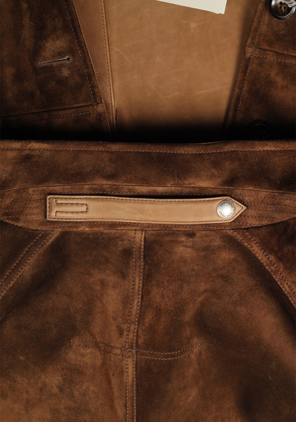 TOM FORD Military Leather Suede Jacket Coat Size 50 / 40R U.S. Outerwear