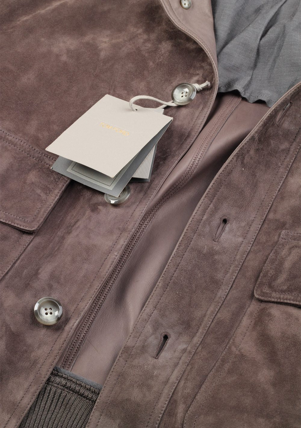 TOM FORD Lambskin Leather Suede Jacket Coat Size 54 / 44R U.S. Outerwear