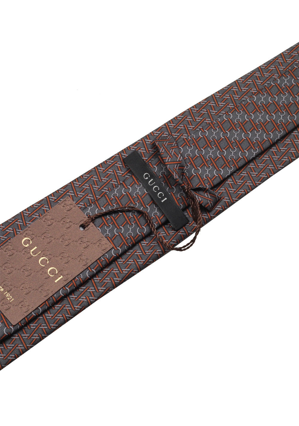 Gucci Gray Patterned Tie