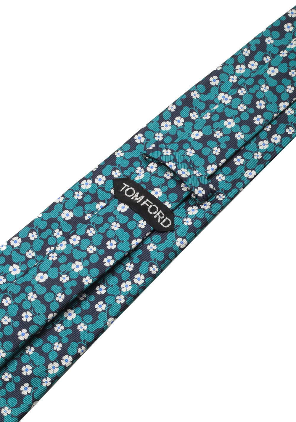TOM FORD Patterned Green Tie In Silk