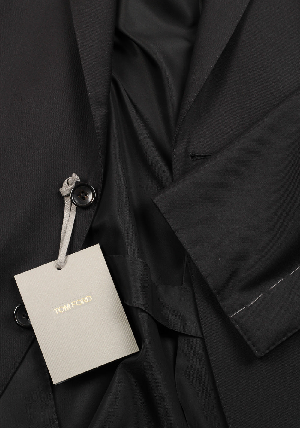 TOM FORD O'Connor Black Suit Size 56 / 46R U.S. Wool Fit Y