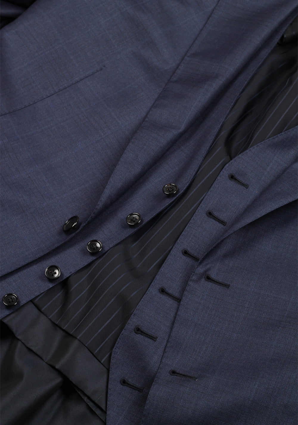 TOM FORD O'Connor Blue Checked 3 Piece Suit Size 56 / 46R U.S. Fit Y