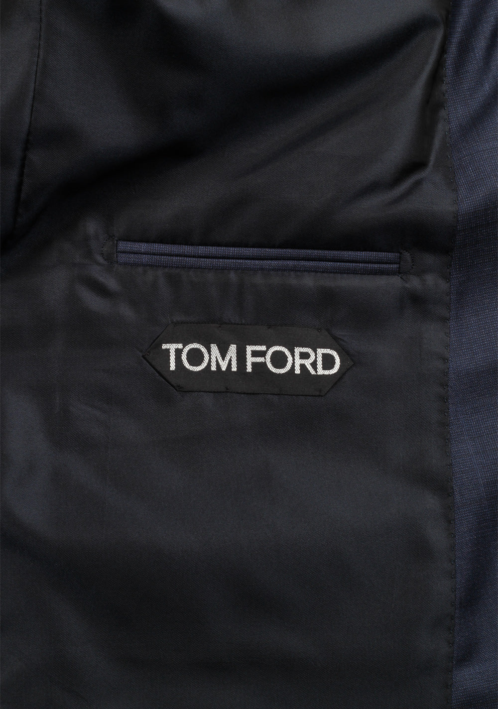TOM FORD O'Connor Blue Checked 3 Piece Suit Size 56 / 46R U.S. Fit Y