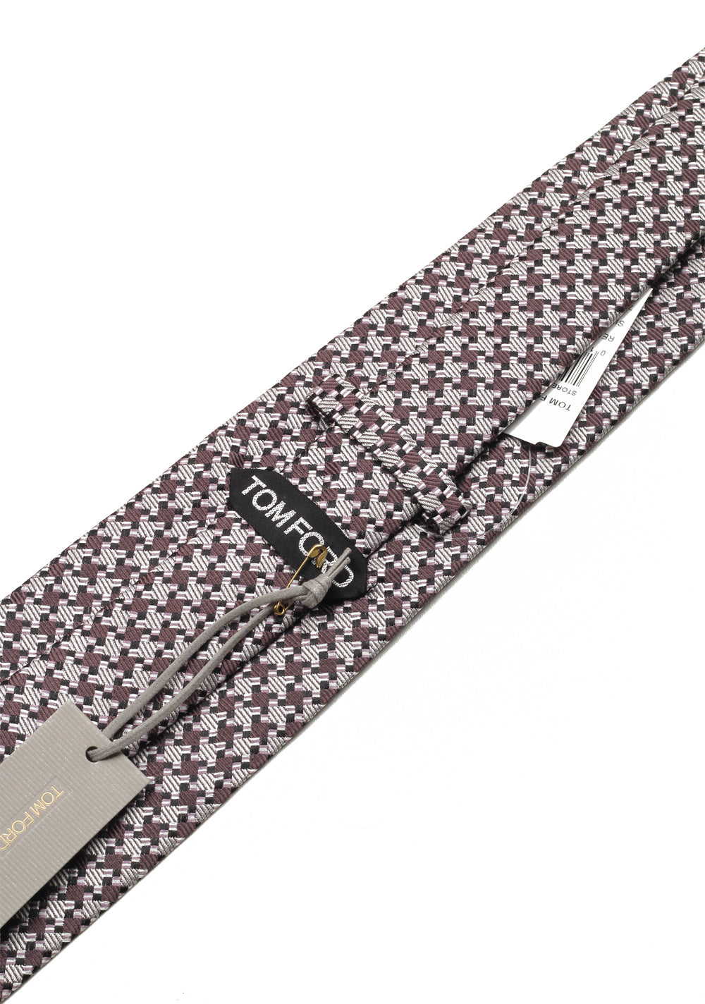 TOM FORD Patterned Purple Tie In Silk