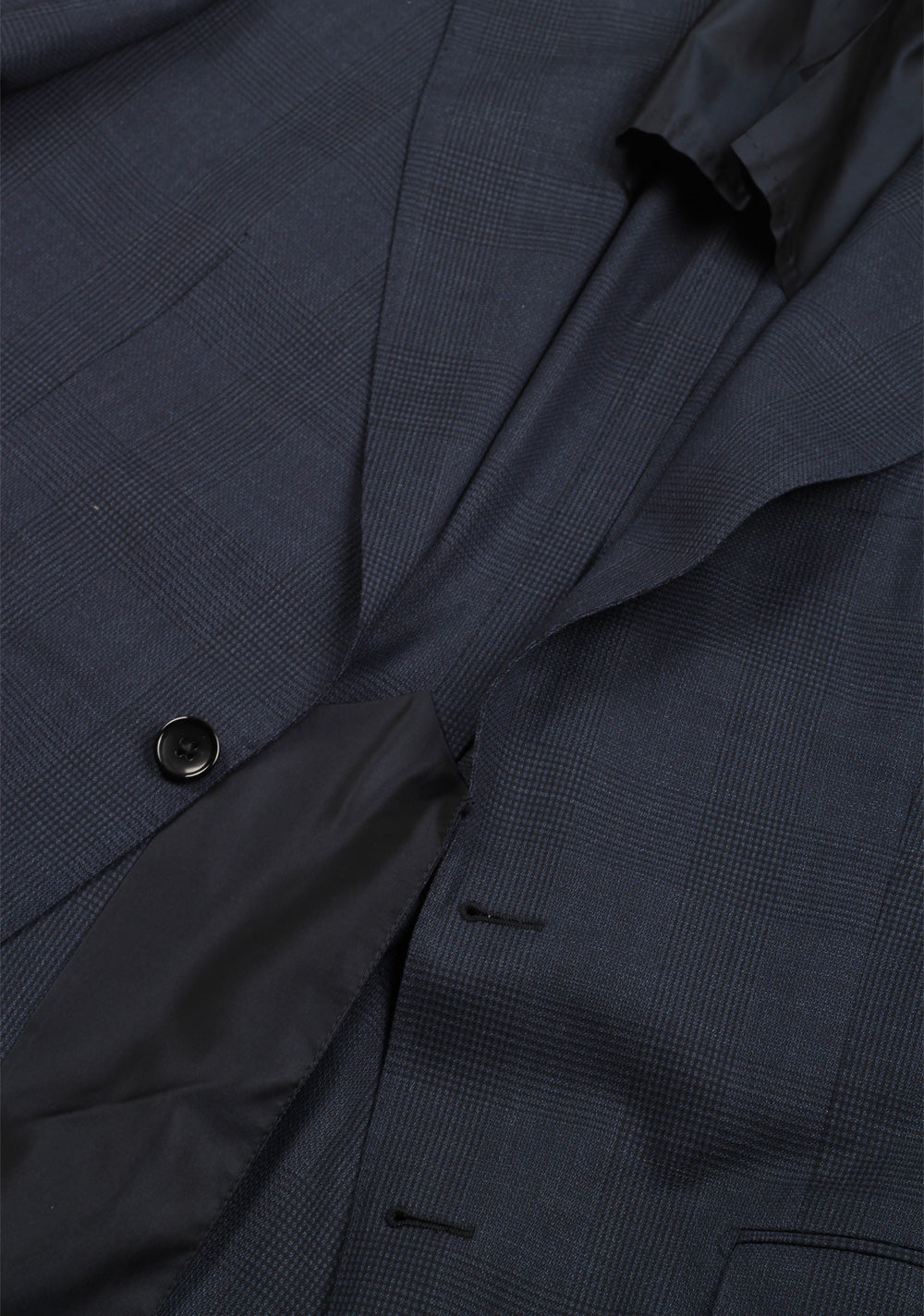 TOM FORD Shelton Checked Blue Suit Size 48 / 38R U.S. In Silk Wool