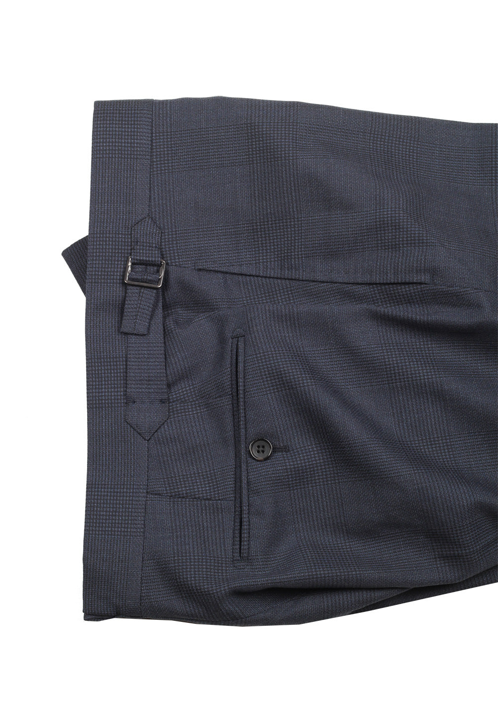 TOM FORD Shelton Checked Blue Suit Size 48 / 38R U.S. In Silk Wool