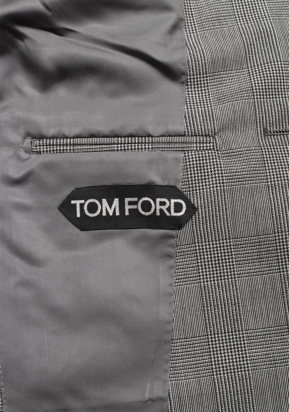 TOM FORD Shelton Checked Gray Sport Coat Size 48 / 38R U.S. In Wool