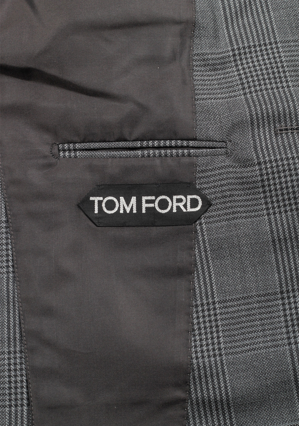 TOM FORD Shelton Checked Gray Sport Coat Size 48 / 38R U.S. In Wool Silk