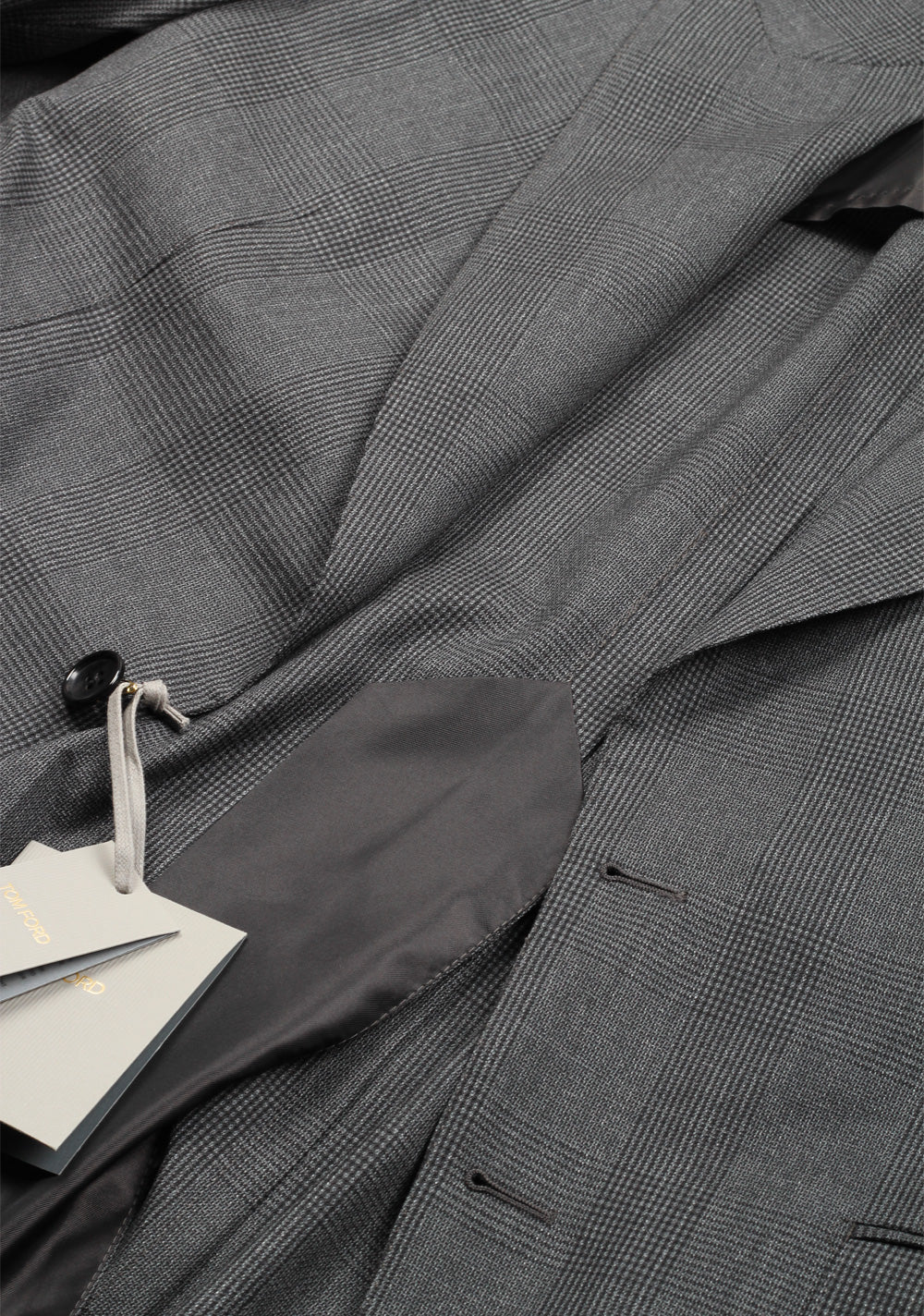 TOM FORD Shelton Checked Gray Sport Coat Size 48 / 38R U.S. In Wool