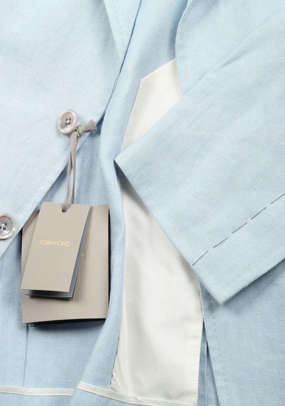 TOM FORD Shelton Blue Sport Coat Size 48 / 38R U.S. In Linen
