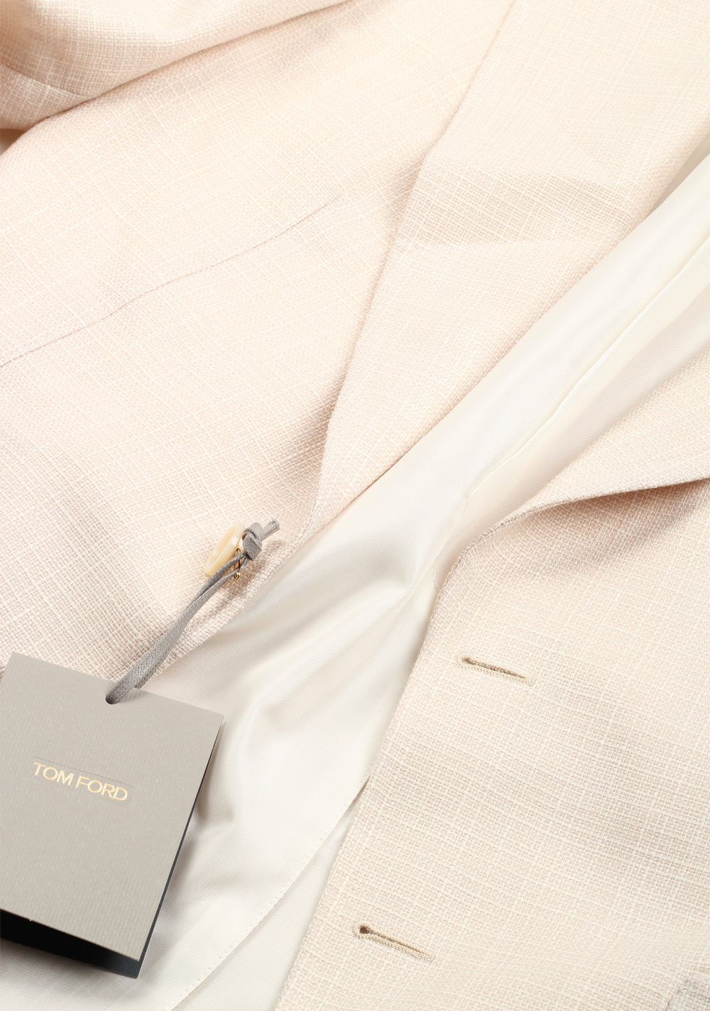 TOM FORD Shelton Off White Sport Coat Size 48 / 38R U.S. Wool Linen Mohair
