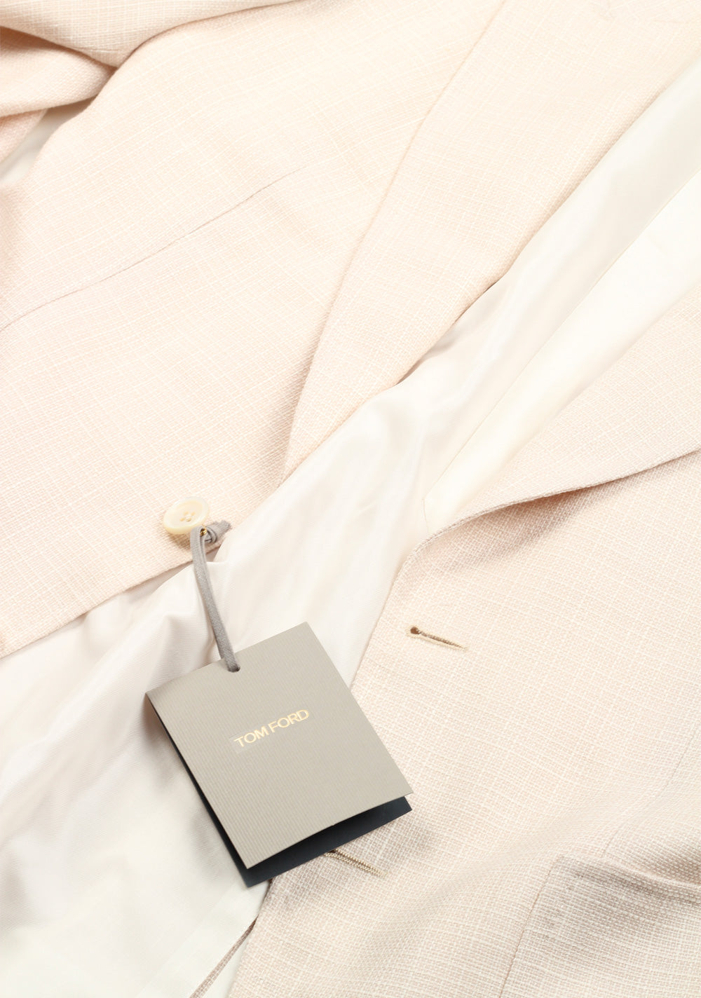 TOM FORD Shelton Off White Sport Coat Size 48 / 38R U.S. Wool Linen Mohair