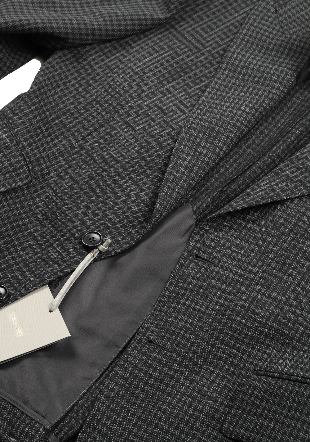 TOM FORD Shelton Checked Gray Suit Size 48 / 38R U.S. In Wool