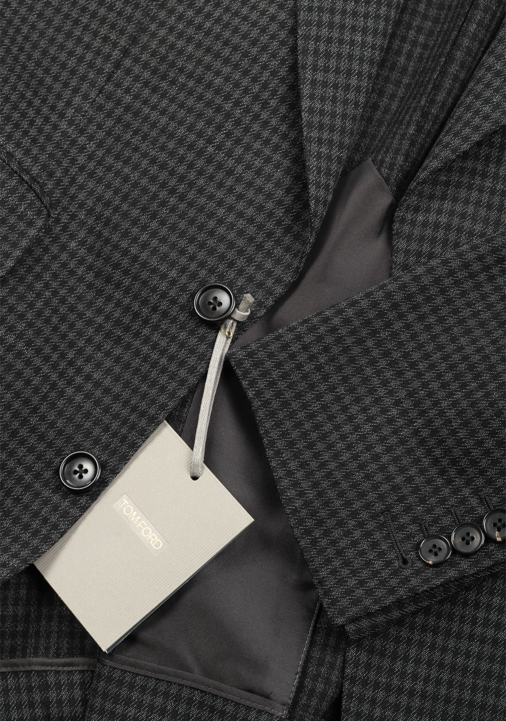 TOM FORD Shelton Checked Gray Suit Size 48 / 38R U.S. In Wool