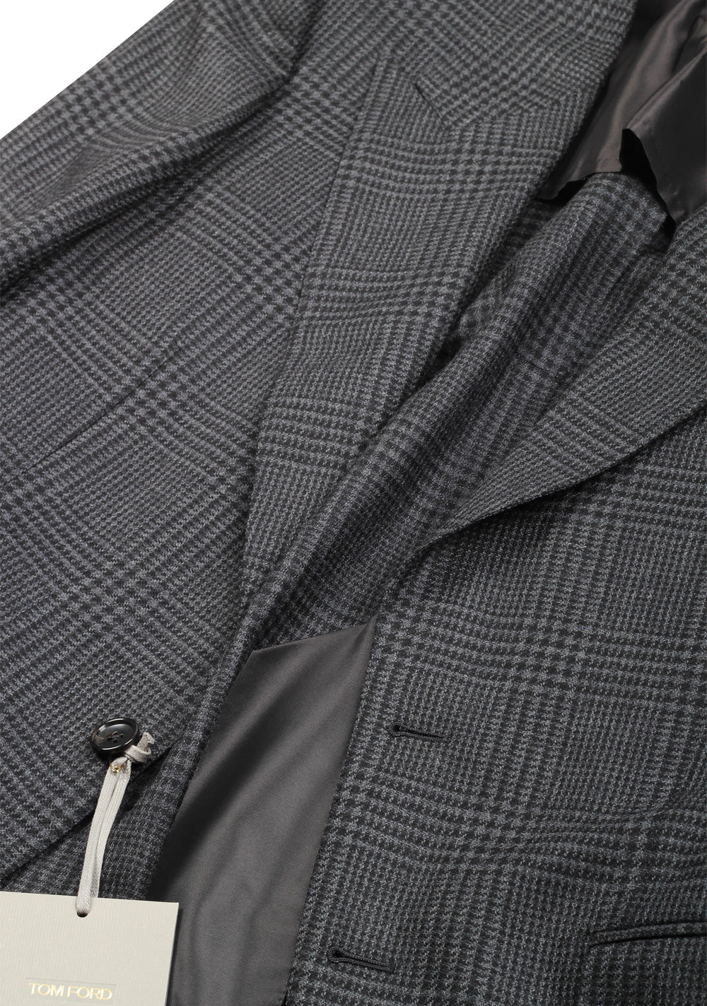 TOM FORD Shelton Checked Gray Suit Size 48 / 38R U.S. In Wool
