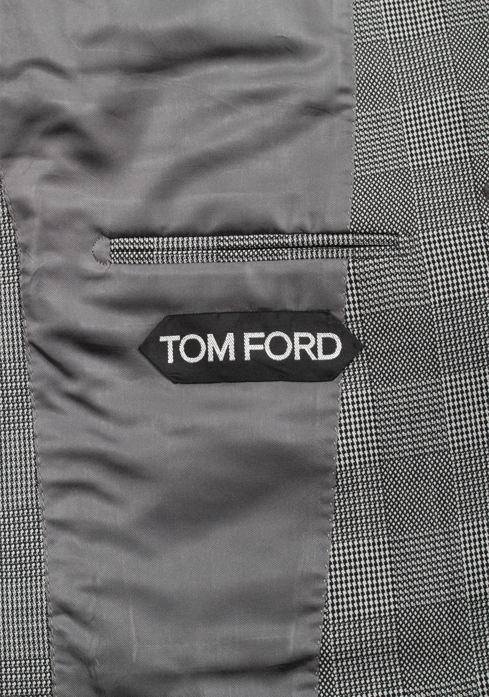 TOM FORD Shelton Checked Gray Suit Size 48 / 38R U.S. In Wool
