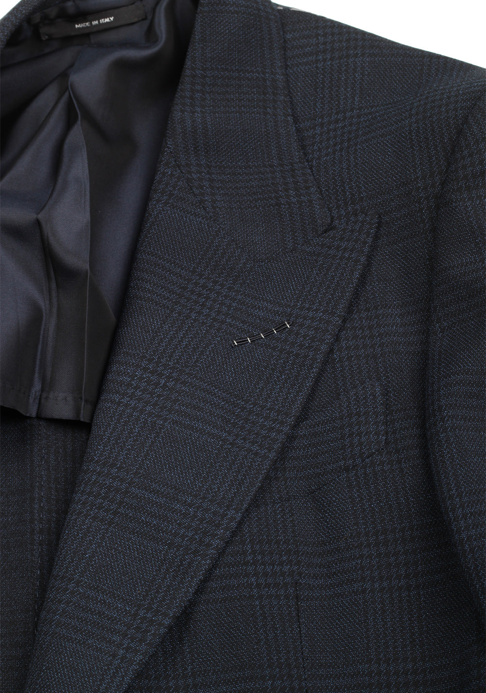TOM FORD Shelton Checked Blue Suit Size 48 / 38R U.S. In Wool