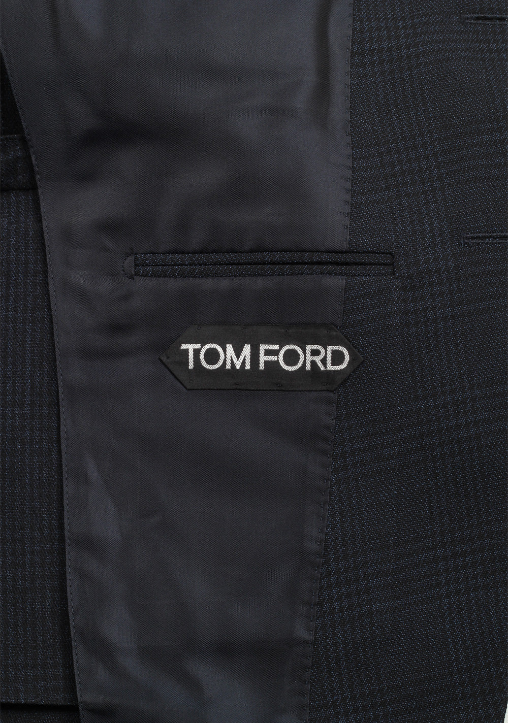 TOM FORD Shelton Checked Blue Suit Size 48 / 38R U.S. In Wool