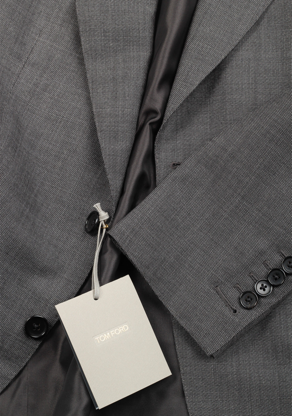 TOM FORD Shelton Gray Suit Size 48 / 38R U.S. In Wool Mohair