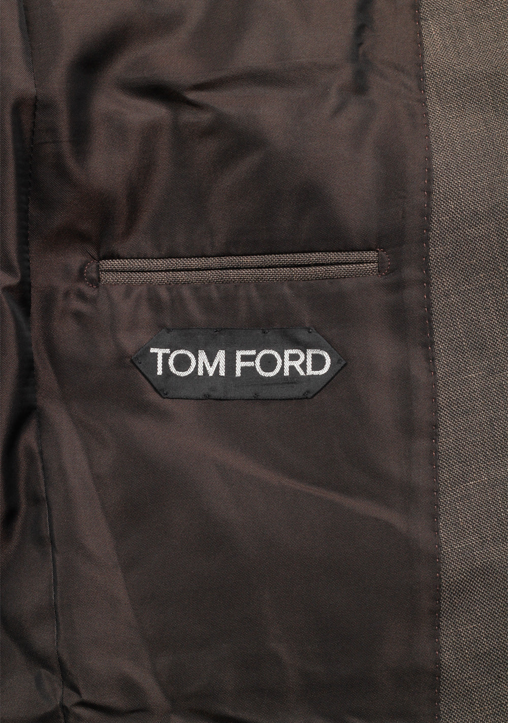 TOM FORD Shelton Brown Suit Size 48 / 38R U.S. In Mohair Wool
