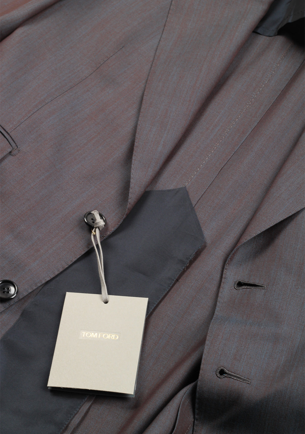 TOM FORD Shelton Blue Suit Size 48 / 38R U.S. In Wool Silk