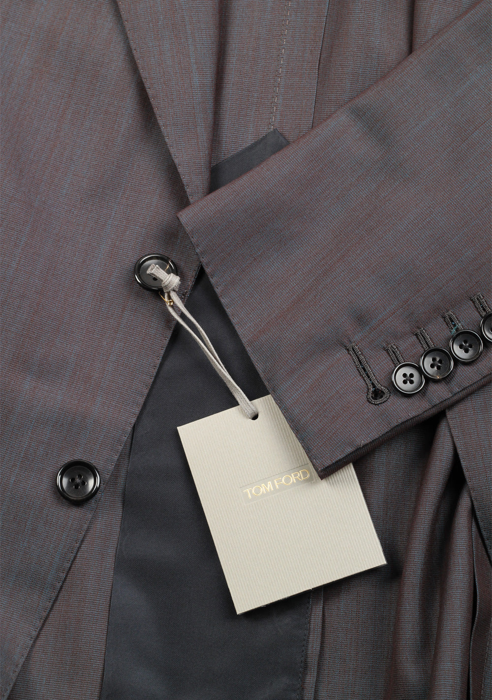 TOM FORD Shelton Blue Suit Size 48 / 38R U.S. In Wool Silk