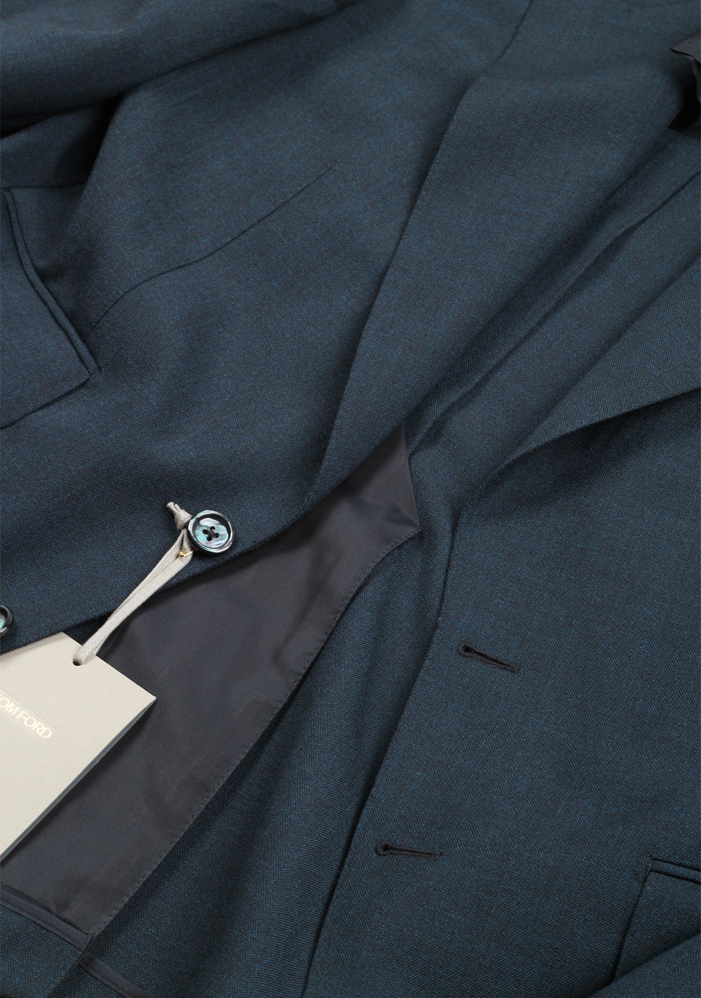 TOM FORD Shelton Blue Suit Size 48 / 38R U.S. In Mohair