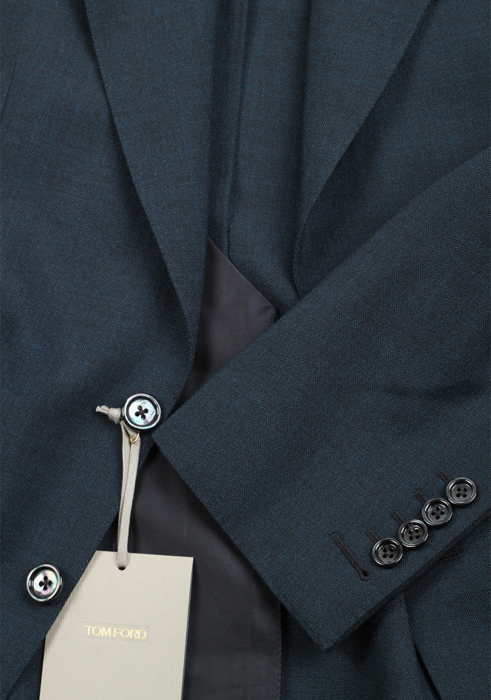 TOM FORD Shelton Blue Suit Size 48 / 38R U.S. In Mohair