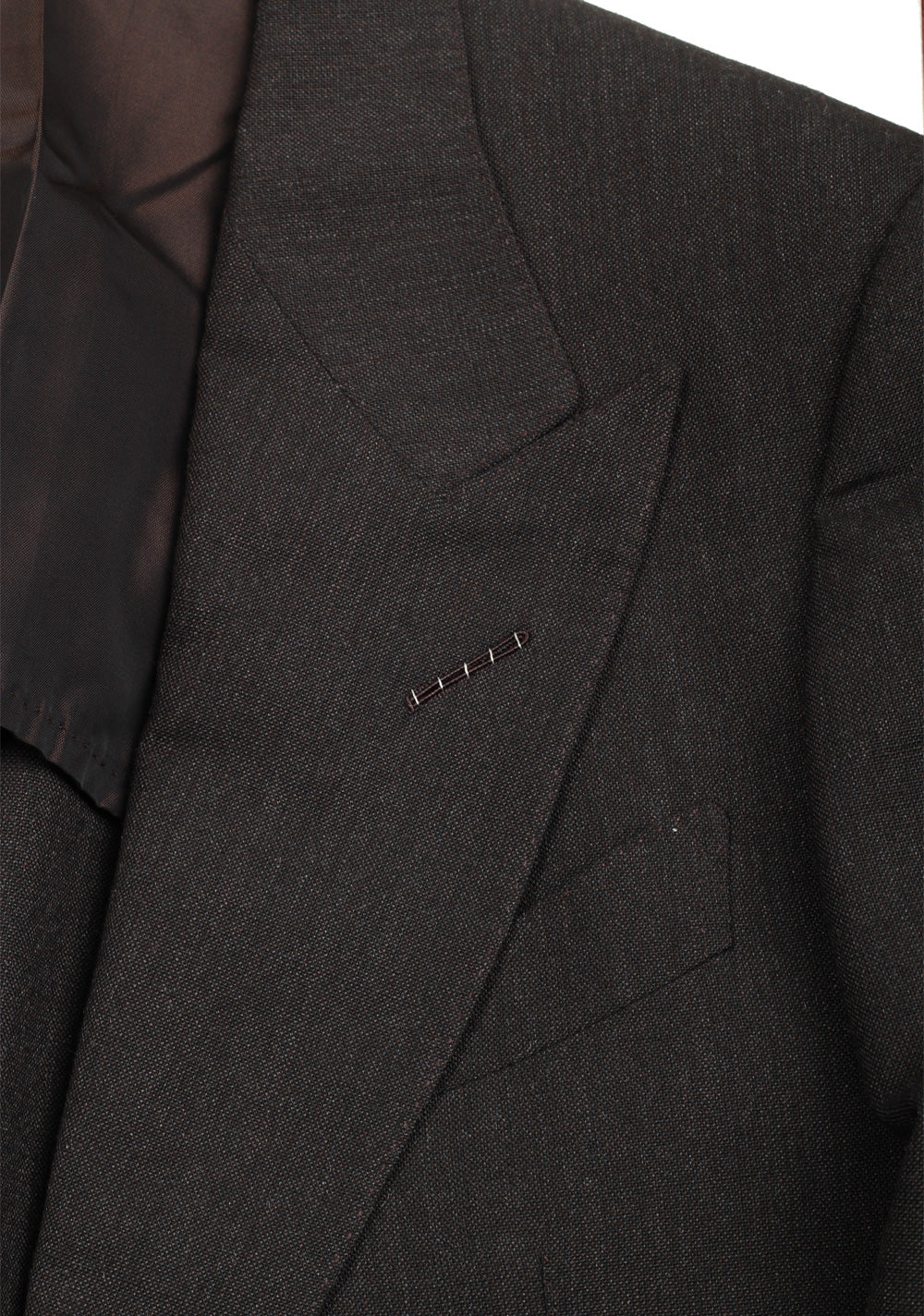 TOM FORD Shelton Brown Suit Size 48 / 38R U.S. In Mohair Wool Silk