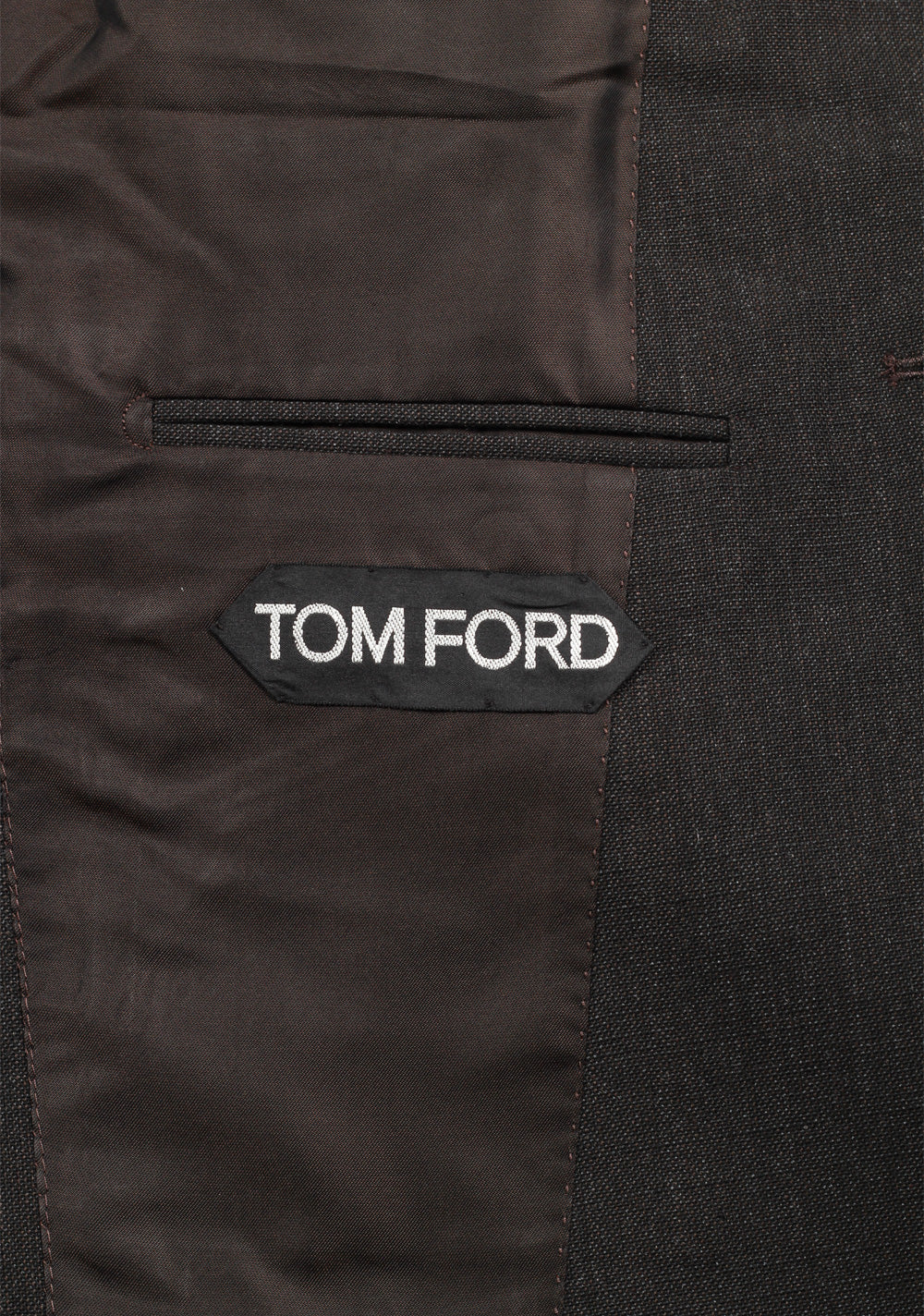 TOM FORD Shelton Brown Suit Size 48 / 38R U.S. In Mohair Wool Silk