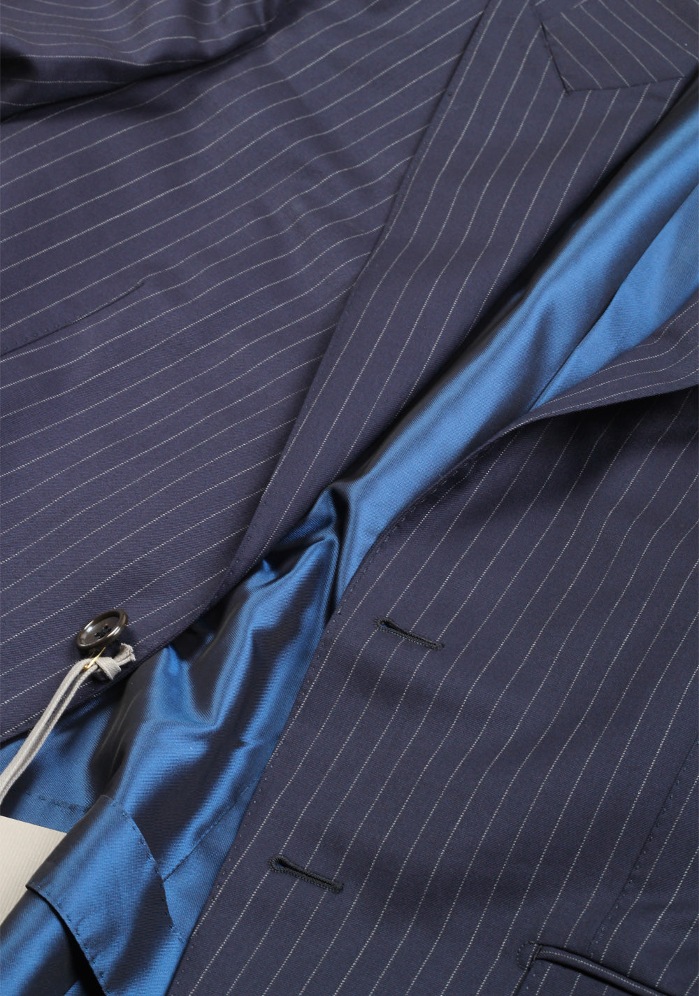 TOM FORD O'Connor Striped Blue Suit Size 48C / 38S U.S. Wool Silk Fit Y