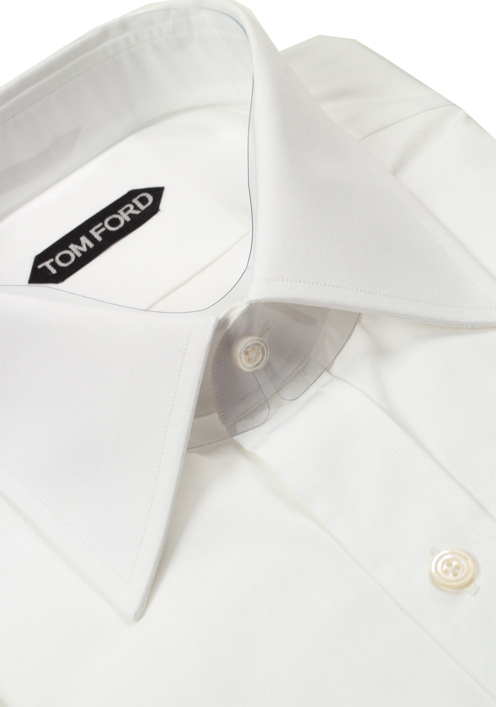 TOM FORD Solid White Dress Shirt Size 40 / 15,75 U.S.