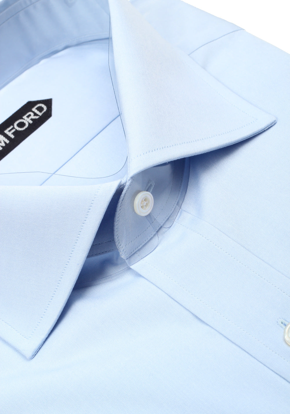 TOM FORD Solid Blue Dress Shirt Size 40 / 15,75 U.S. Slim Fit