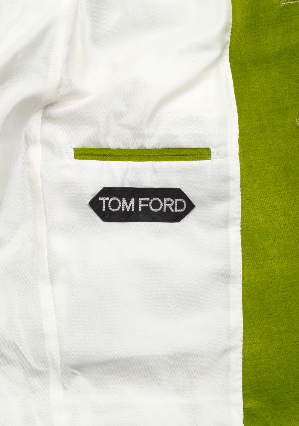 TOM FORD Shelton Green Velvet Suit Size 48 / 38R U.S. In Cotton Linen