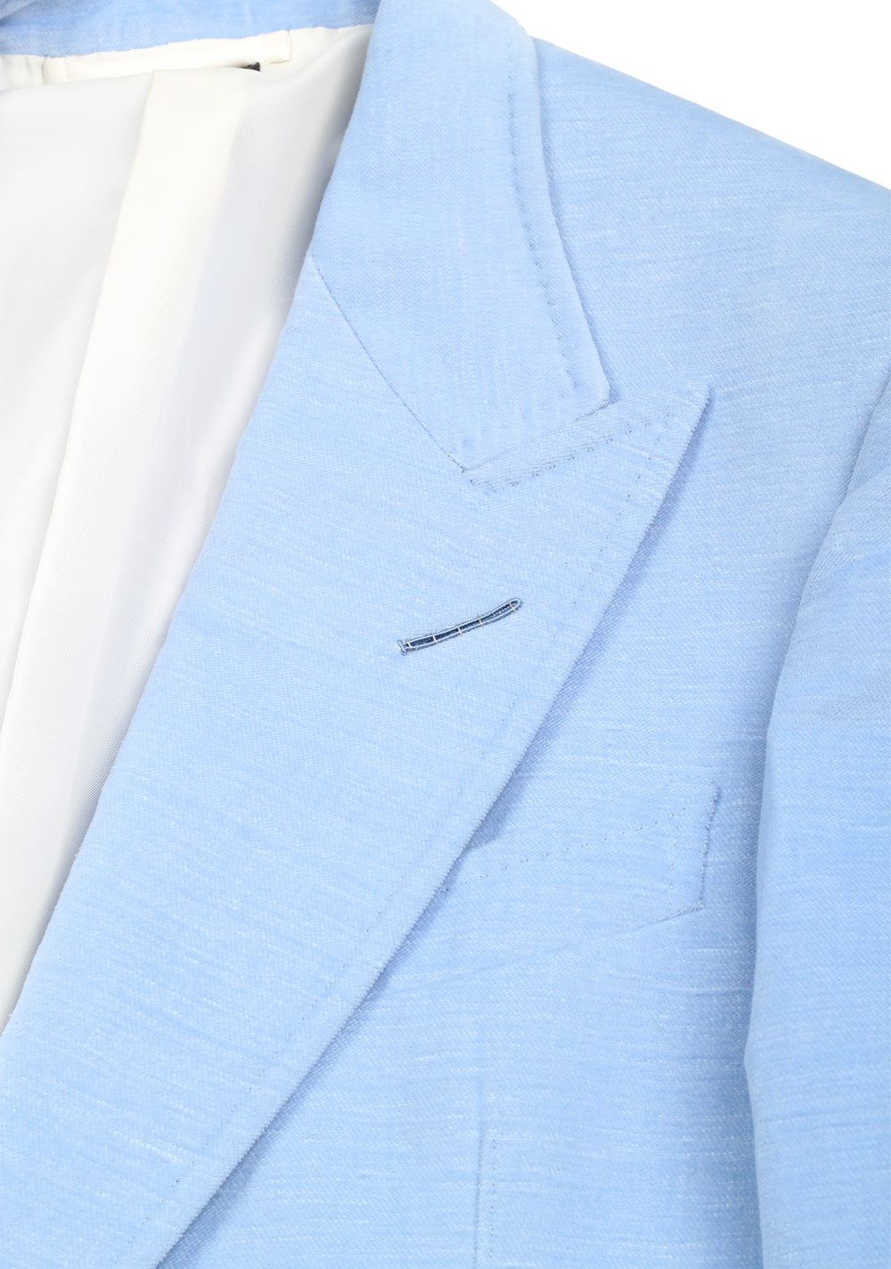 TOM FORD Shelton Blue Velvet Suit Size 48 / 38R U.S. In Cotton Linen