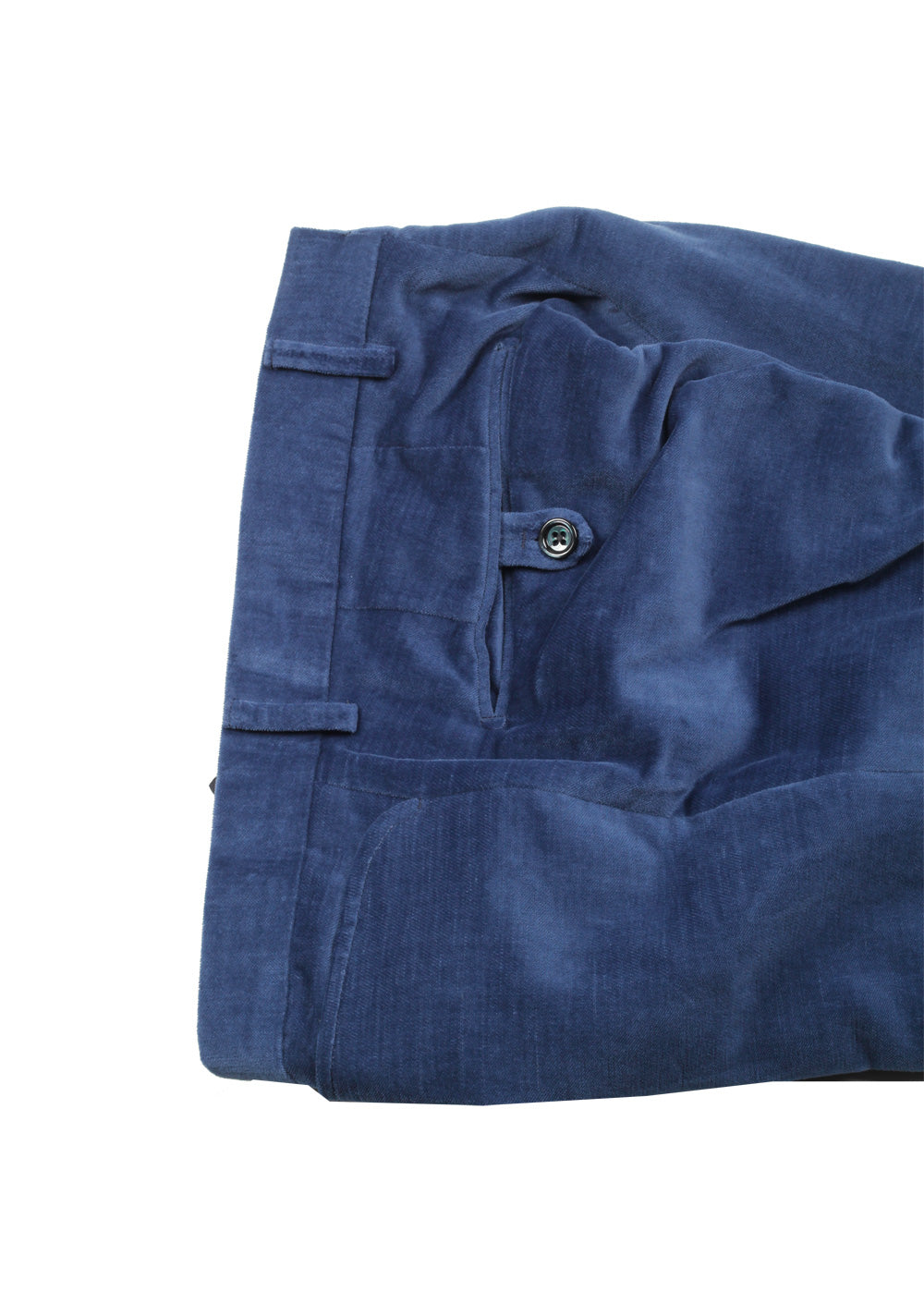 TOM FORD Shelton Blue Velvet Suit Size 48 / 38R U.S. In Cotton Linen