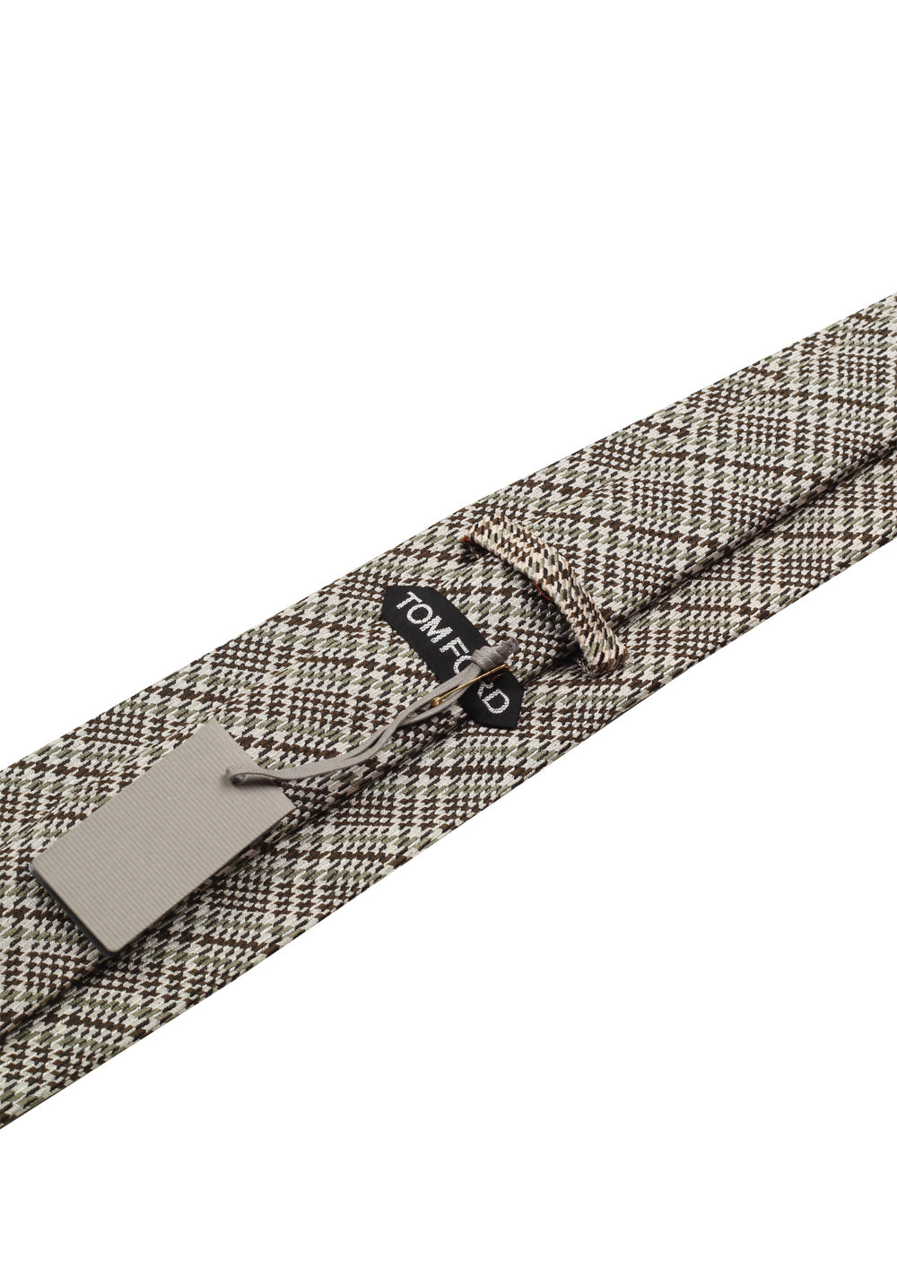 TOM FORD Patterned Brown Tie In Silk