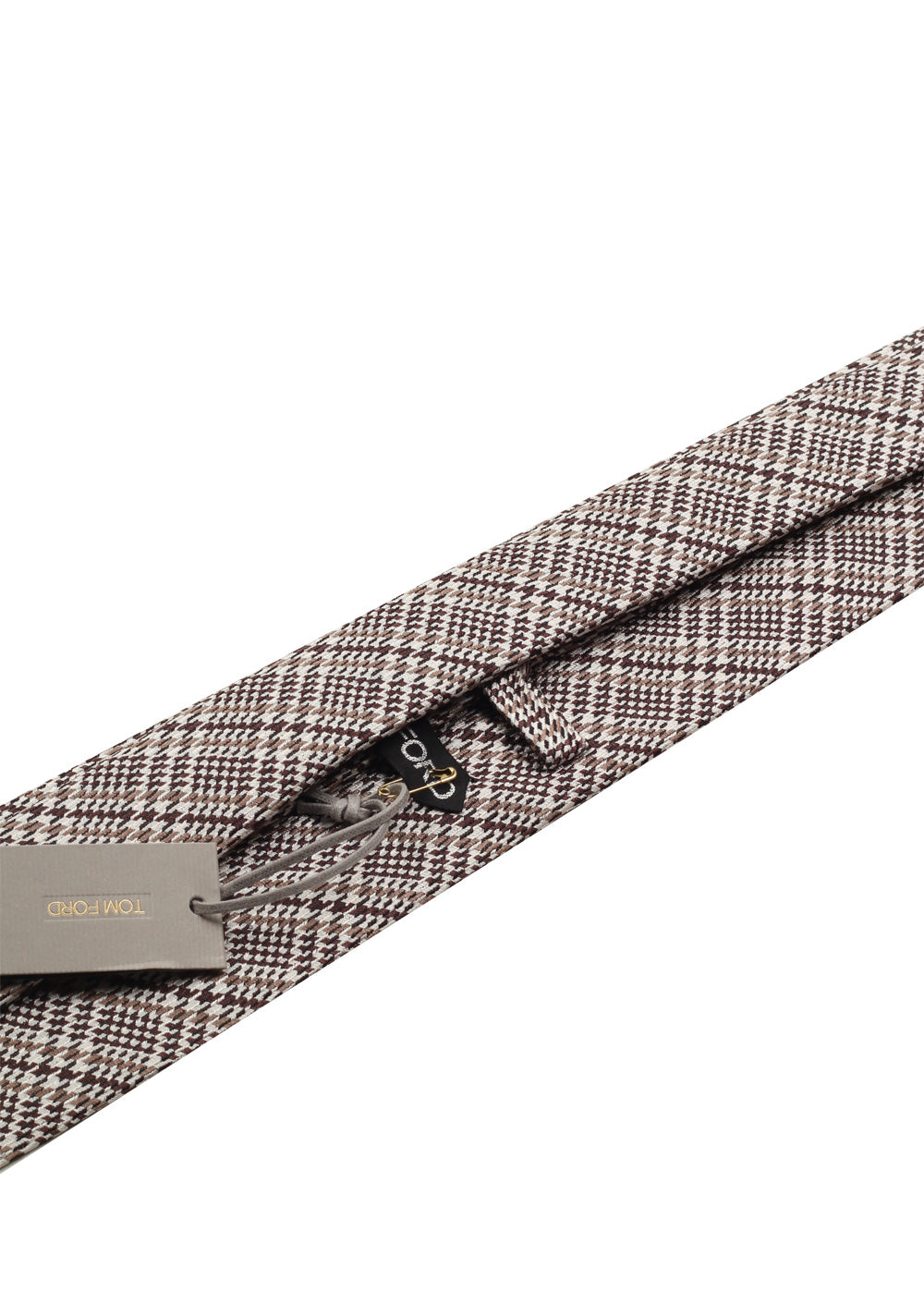 TOM FORD Patterned Brown Tie In Silk