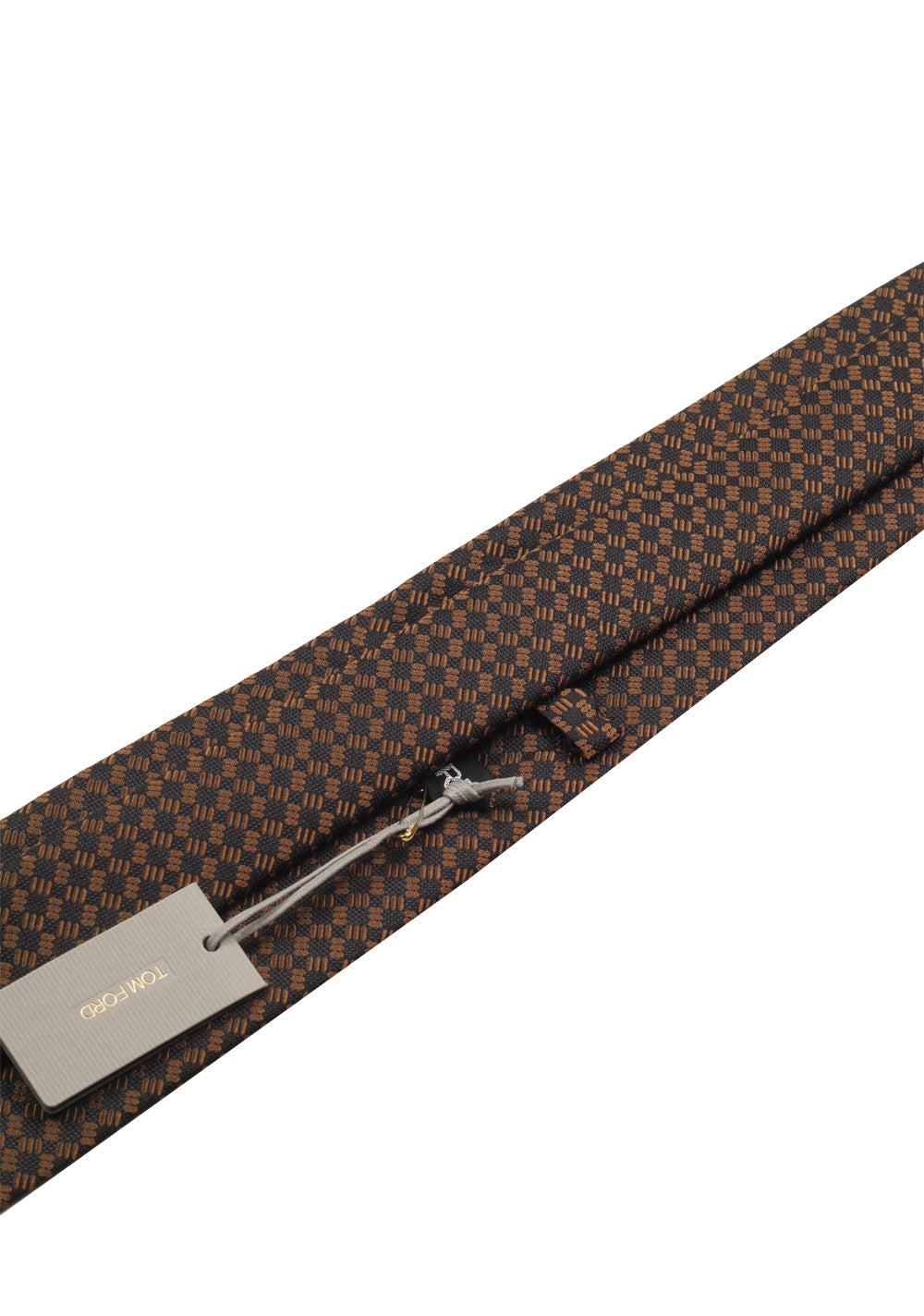 TOM FORD Patterned Brown Tie In Silk