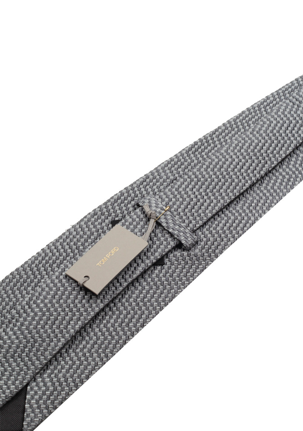 TOM FORD Patterned Gray Tie In Silk
