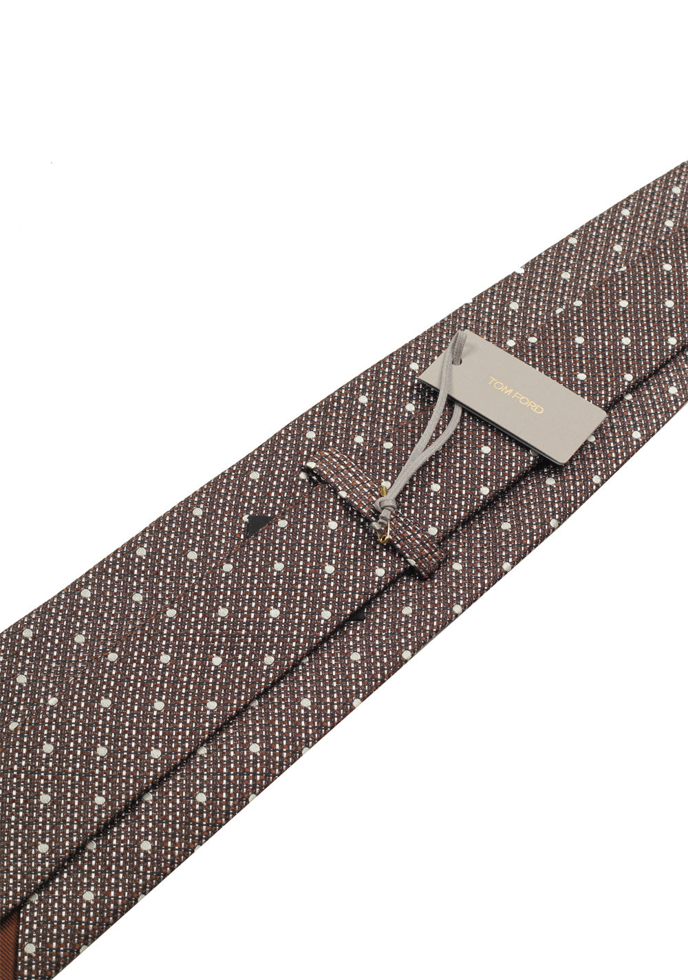 TOM FORD Patterned Brown Tie In Silk