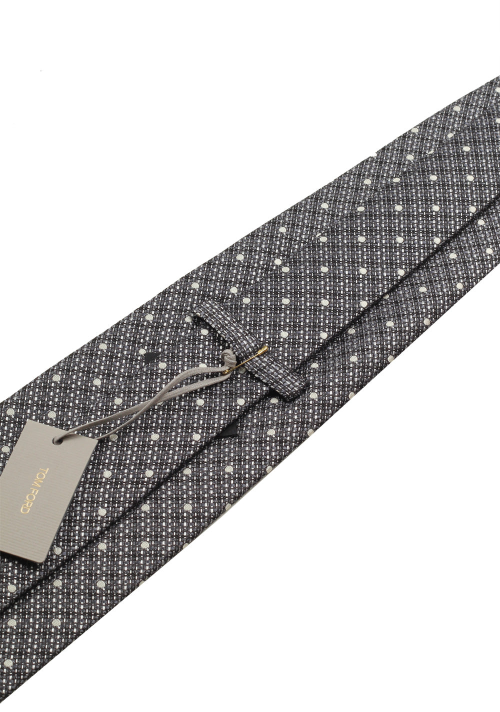 TOM FORD Patterned Gray Tie In Silk