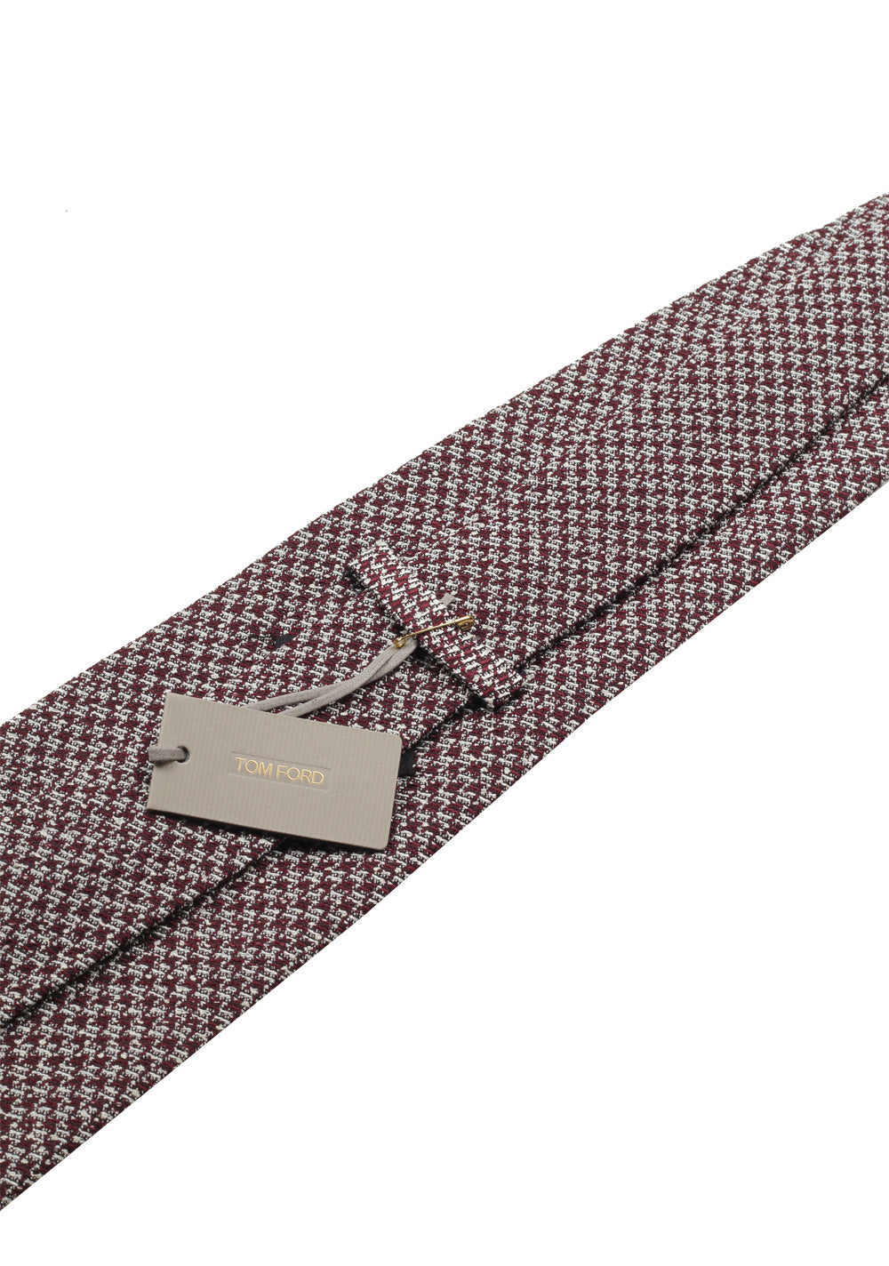 TOM FORD Patterned Burgundy Tie In Silk