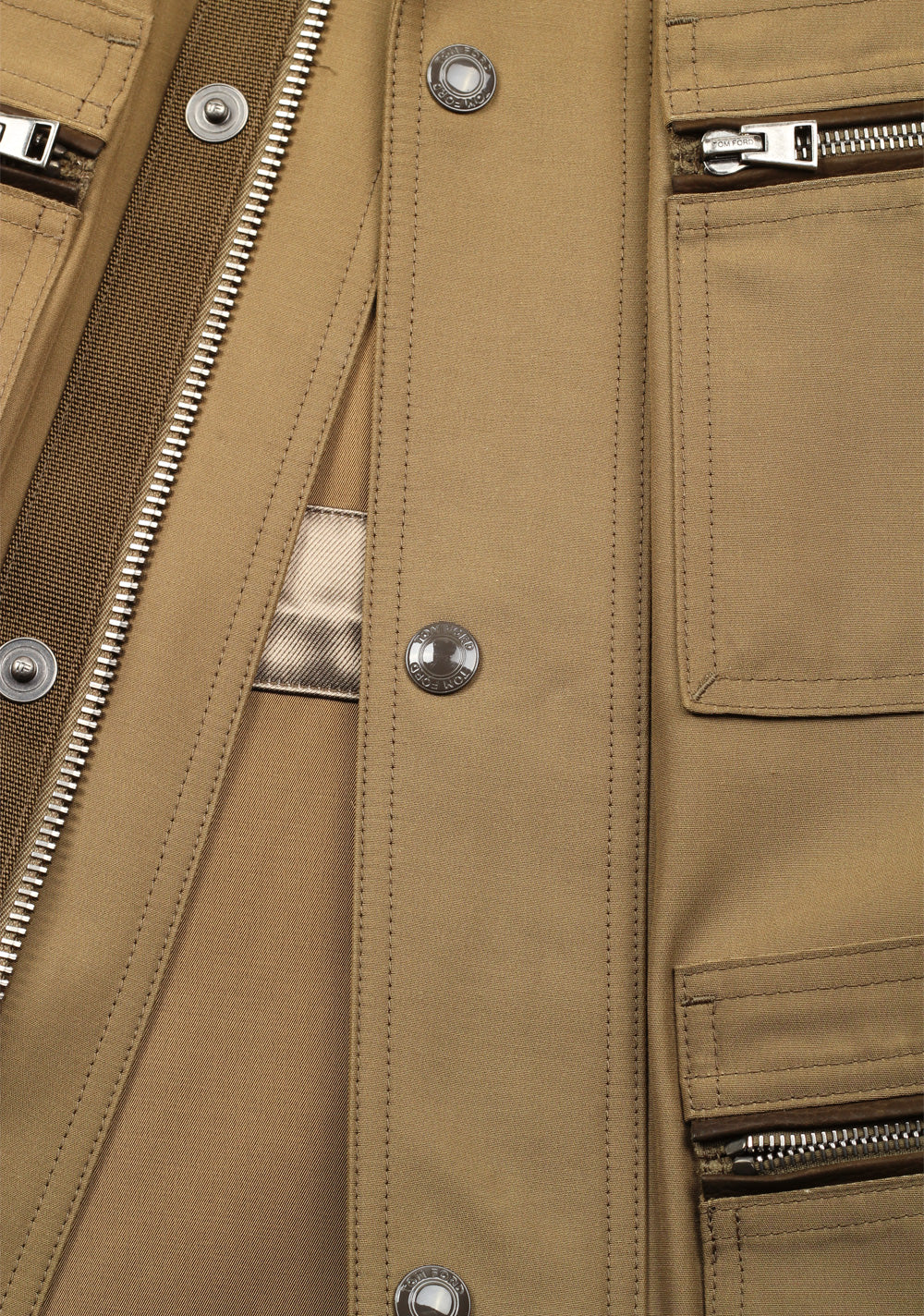 TOM FORD Beige Military Safari Jacket Size 48 / 38R U.S.