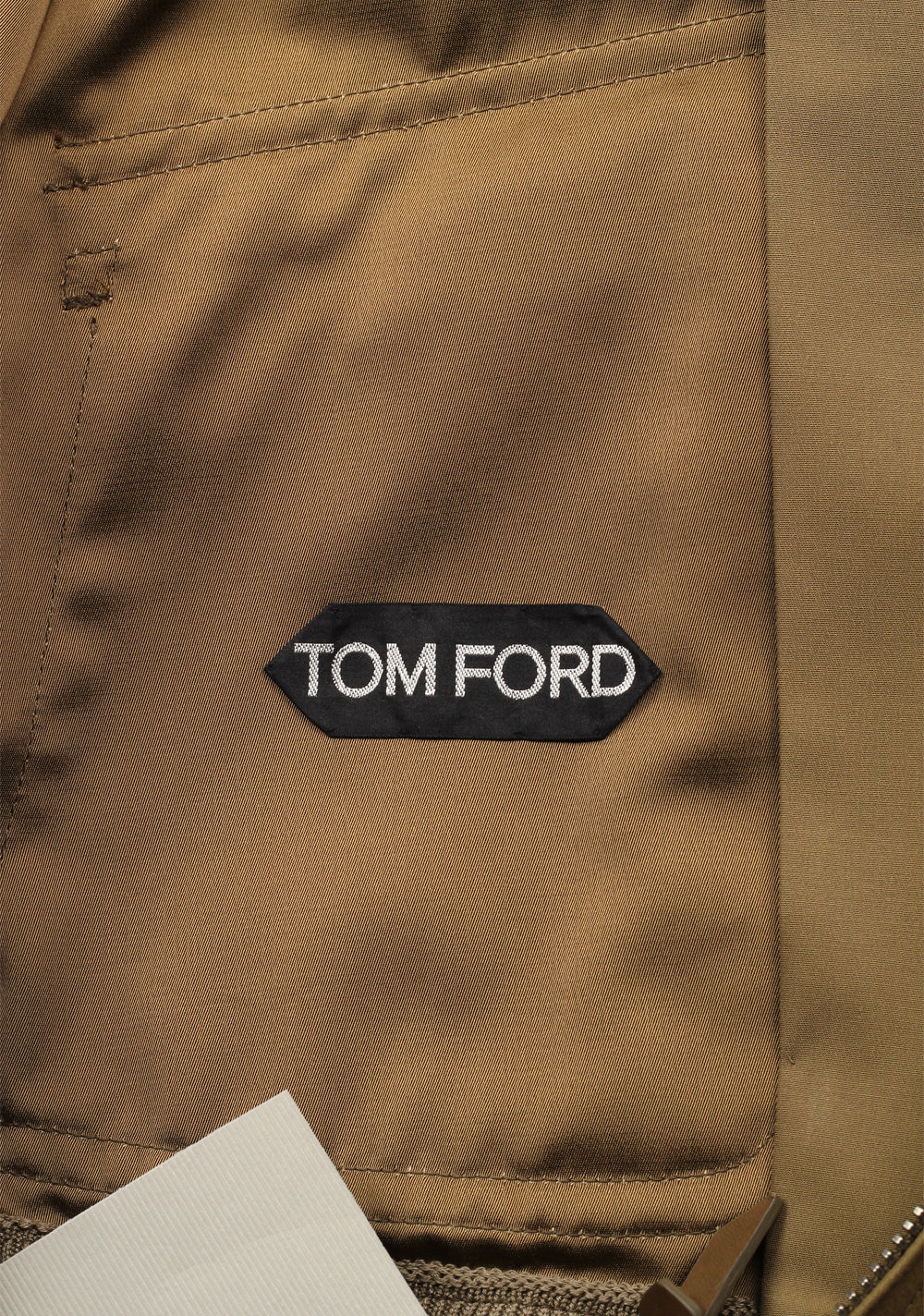 TOM FORD Brown Zipper Bomber Jack Size 48 / 38R U.S.