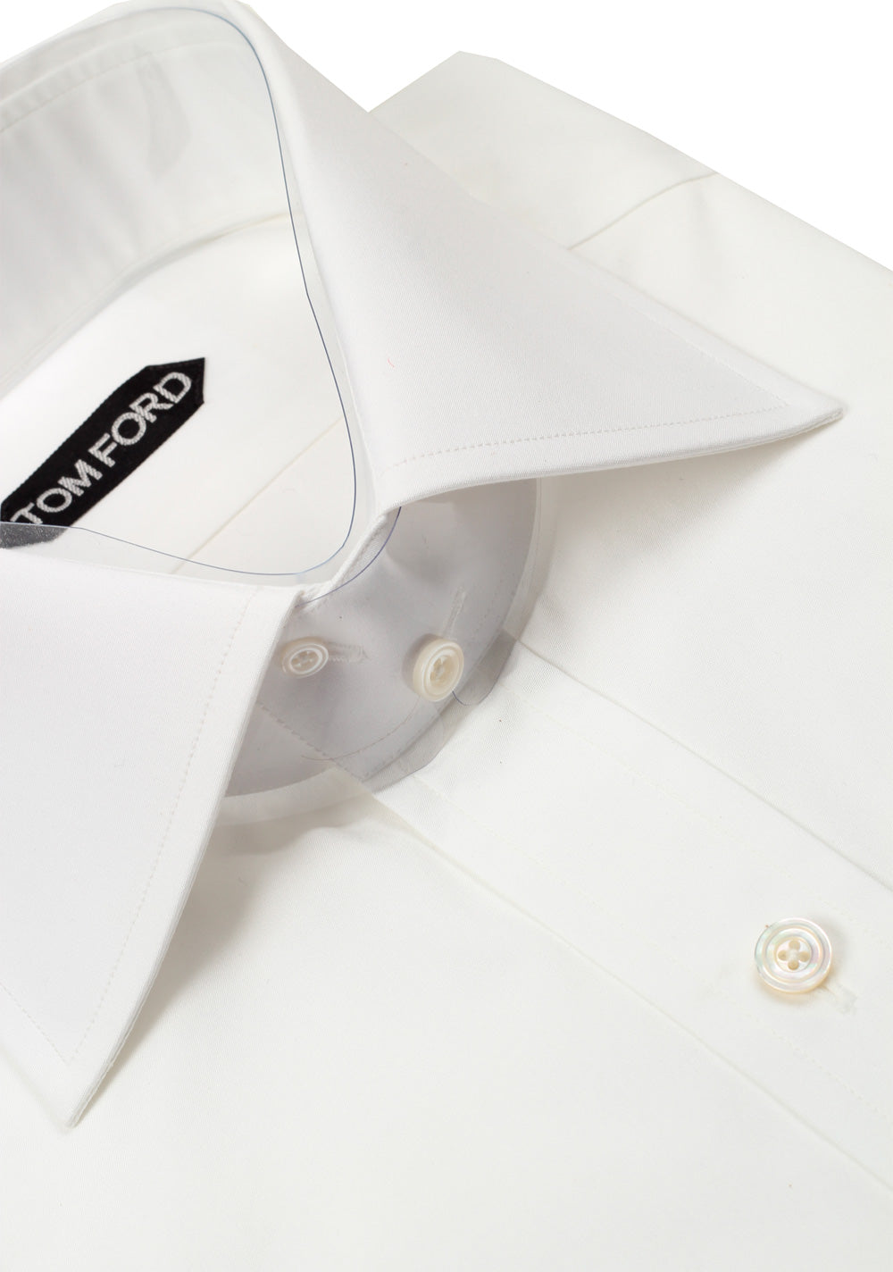TOM FORD Solid White Dress Shirt Size 41 / 16 U.S.