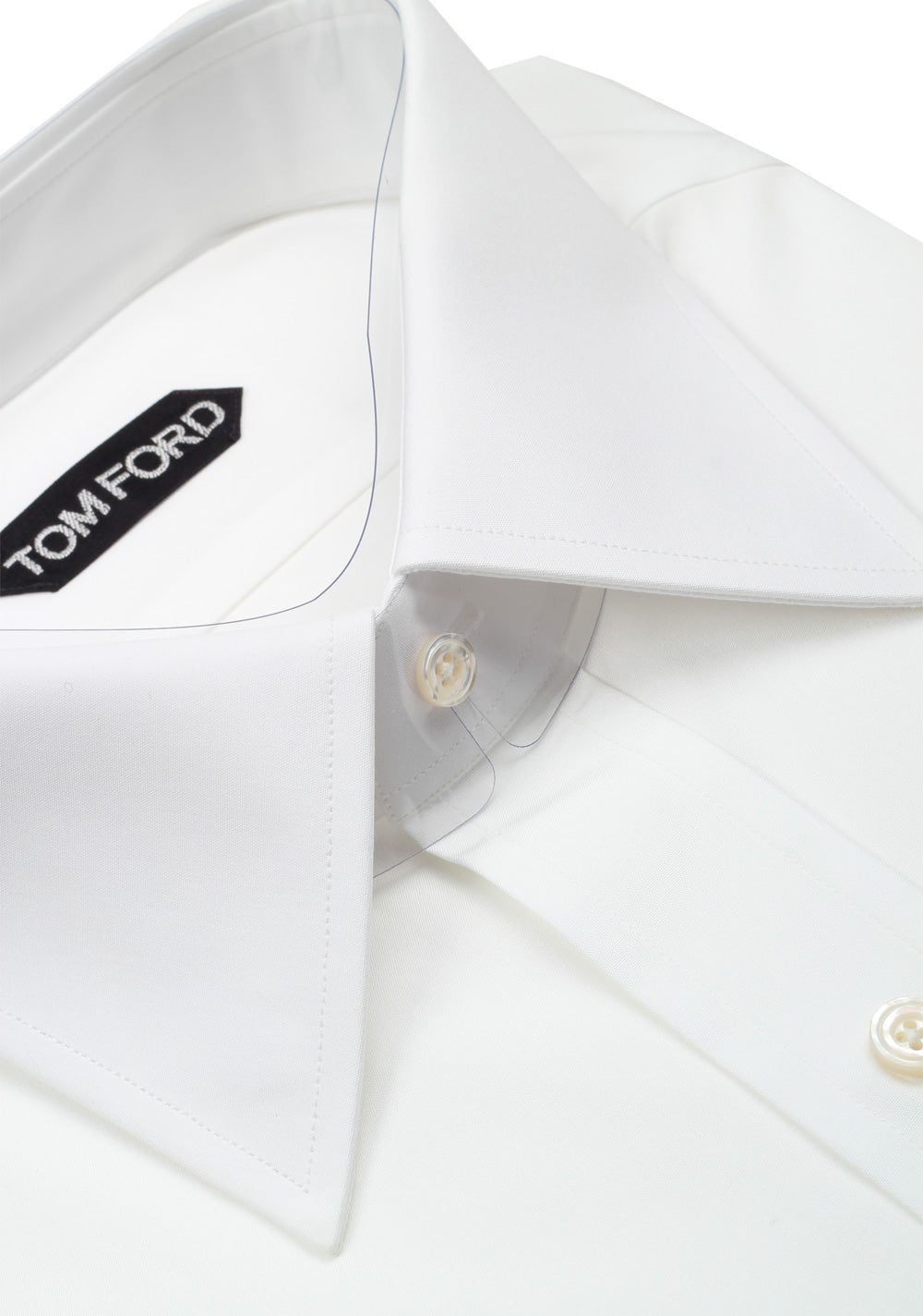 TOM FORD Solid White Dress Shirt Size 43 / 17 U.S.