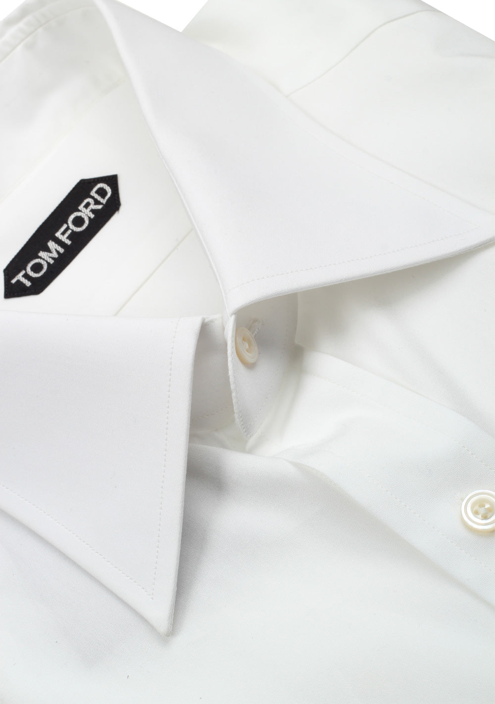 TOM FORD Solid White Dress Shirt Size 43 / 17 U.S.